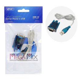 Cabo Conversor USB para Serial RS232 KP-AD007 - Knup