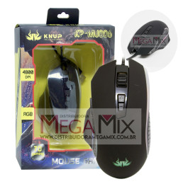 Mouse Gamer com fio USB 4800 DPI  KP-MU006 - Knup