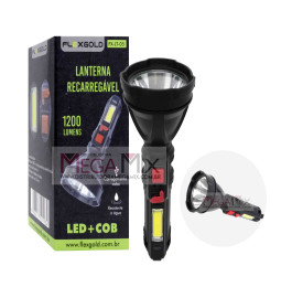 Lanterna Recarregável LED + COB 1200 Lumens FX-LT-05 - Flex