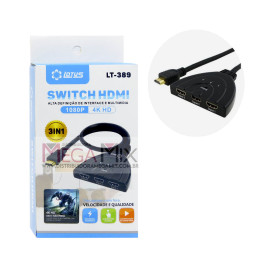 Switch HDMI 3 Entradas e 1 Saída LT-389 - Lotus