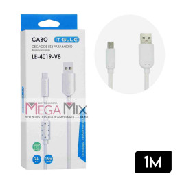 Cabo de Dados USB + Micro USB (V8) 1M LE-4019-V8 - It-Blue