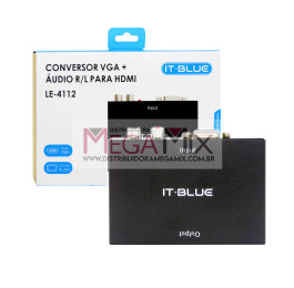 Adaptador Conversor VGA para HDMI LE-4112 - It-Blue