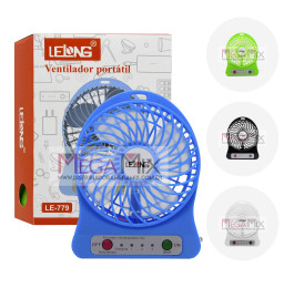 Mini Ventilador Portátil Recarregável LE-779 - Lelong
