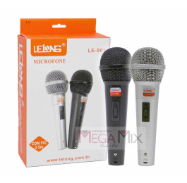 Kit Microfone com fio - c/2 unid. - LE-901- Lelong 