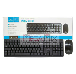 Kit Teclado e Mouse com Fio Keyboard LEY-214 - Lehmox