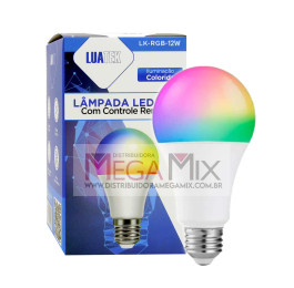 Lâmpada LED RGB 12W com Controle LK-RGB-12W - Luatek