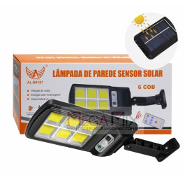 Luminária de Parede Solar com Controle e Sensor de Presença AL-B8187 - Altomex