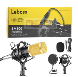 Microfone Condensador BM-800 - Leboss  
