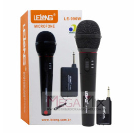 Microfone 2 em 1 (com fio e sem fio) LE-996W -Lelong