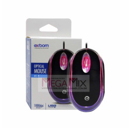 Mouse Óptico USB c/fio MS-9 - Exbom