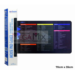 Mouse Pad Gamer 70x35cm (Atalhos de Teclado Windows) MP-7035C-38 - Exbom