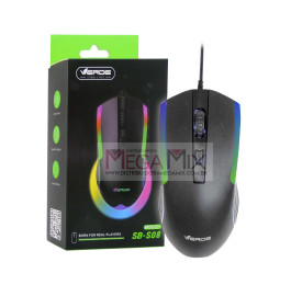 Mouse Gamer RGB com fio USB 1000DPI SB-S08 - Verde