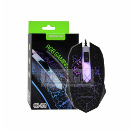 Mouse Gamer com Fio USB RGB 1000DPI SB-S11 - Verde