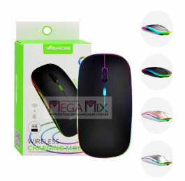 Mouse sem Fio LED com Bluetooth Recarregável 4000DPI SB-S13 - Verde