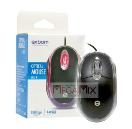 Mouse Óptico USB c/fio MS-9 - Exbom