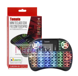 Mini Keyboard com Led RGB para Smart TV MTB-107A - Tomate 