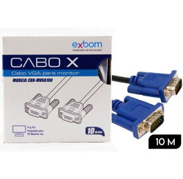Cabo VGA para Monitor 10M MVGA100 - Exbom 
