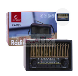 Rádio Portátil Recarregável AM/FM/SW/USB KA-3183 - Kapbom