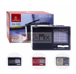 Rádio Portátil com Bluetooth AM/FM/SW1-7 KA-3292 - Kapbom
