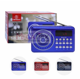 Mini Rádio Portátil Recarregável /FM/USB KA-32 - Kapbom