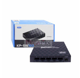 Switch de Rede 5 Portas 1000Mbps KP-SW103 - Knup