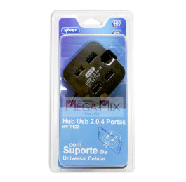 Hub USB 2.0 com 4 Portas USB KP-T122 - Knup