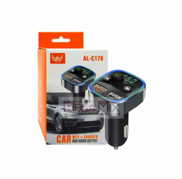 Transmissor FM Bluetooth e Carregador Veicular 2 USB AL-C178 - Altomex