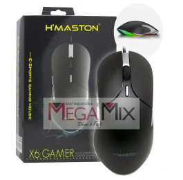 Mouse Gamer com fio USB X6 - H´Maston