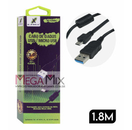 Cabo  USB + MIcro USB (V8) para PS4 3.0 1.8M XC-CAB4 - X-CELL