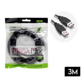 Cabo Extensor USB 2.0 M/M 3M XC-MM-A - Xcell