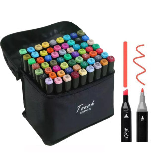 Kit de Canetas Permanente Ponta Dupla 60 Cores LT-B060