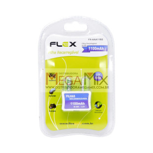 Pilha AAA Recarregável c/2 1100mAh FX-AAA11B2 - Flex
