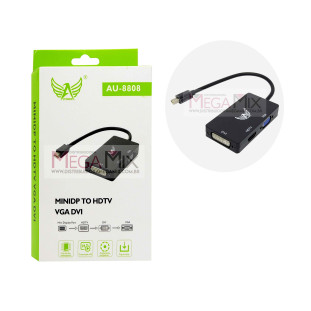 Adaptador Mini DisplayPort para HDMI/VGA/DVI AU-8808 - Altomex