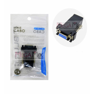 Adaptador VGA Fêmea x RJ45 LE-5554 - It-Blue