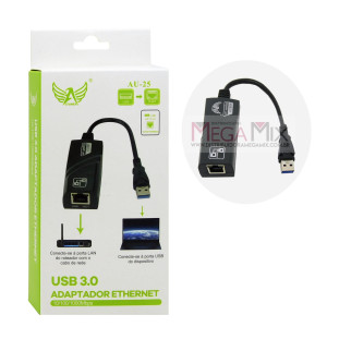 Adaptador Conversor USB 3.0 para Rede  RJ45 AU-25 - Altomex
