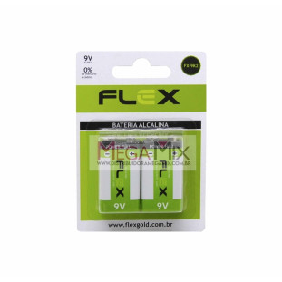 Bateria 9V Alcalina c/2 FX-9K2 - Flex 