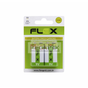 Bateria 9V Zinco-Carbono FX-9Z2 - Flex