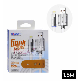 Cabo de Dados USB + Iphone 1.5M CBX-U3C16IP - Exbom