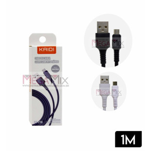 Cabo de Dados USB + Micro USB (V8) 3A 1M KD-21M - Kaidi 