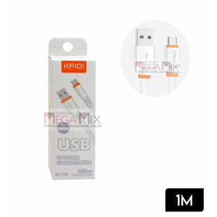 Cabo de Dados USB + Micro USB (V8) 1M KD-31M - Kaidi