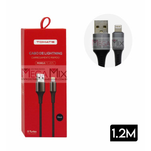 Cabo de Dados USB + Iphone 1.2M TC-207L - Tomate