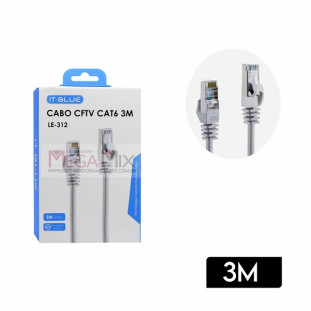 Cabo de Rede CFTV CAT6 3M LE-312 - It-Blue
