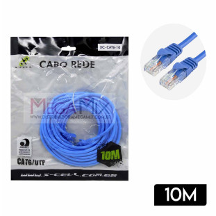 Cabo de Rede CAT6/UTP 10M XC-CAT6-10 - X-Cell