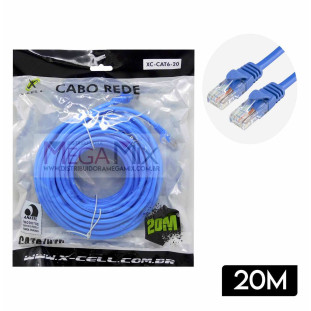 Cabo de Rede CAT6/UTP 20M XC-CAT6-20 - X-Cell