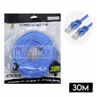 Cabo de Rede CAT6/UTP 30M XC-CAT6-30 - X-Cell