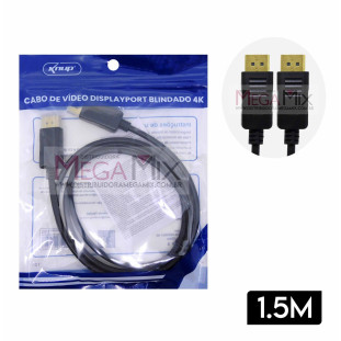 Cabo Displayport DP-DP 4K 1.5M KP-YP5006 - Knup