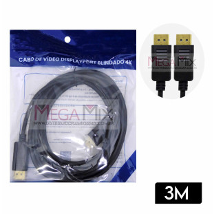 Cabo Displayport DP-DP 4K 3M KP-YP5006 - Knup