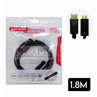 Cabo Displayport para HDMI 1.8M  KA-V810 - Kapbom