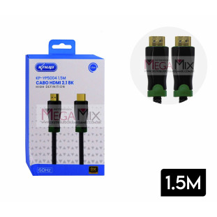 Cabo HDMI + HDMI 8K 1.5M KP-YP5004 - Knup