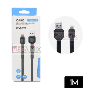 Cabo de Dados USB + Iphone  1M 2.4A LE-839P - It-Blue